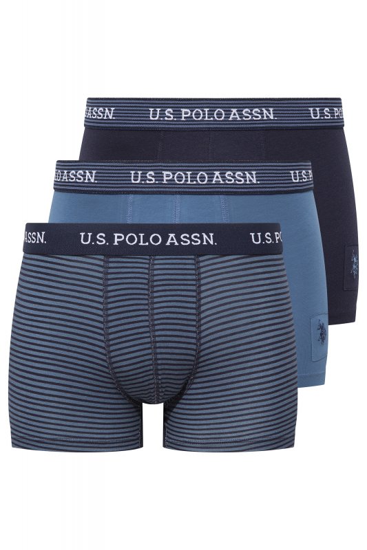 U.S. POLO ASSN. 3Pack boxerky 80515 modal tyrkys | Vermali.cz